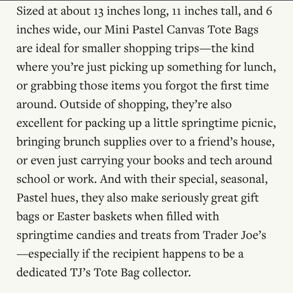(2) LARGE Lavender 💜 Trader Joe’s Canvas Tote Bags 🎁 FREE Comfort Foods TJ Bag - Picture 12 of 15